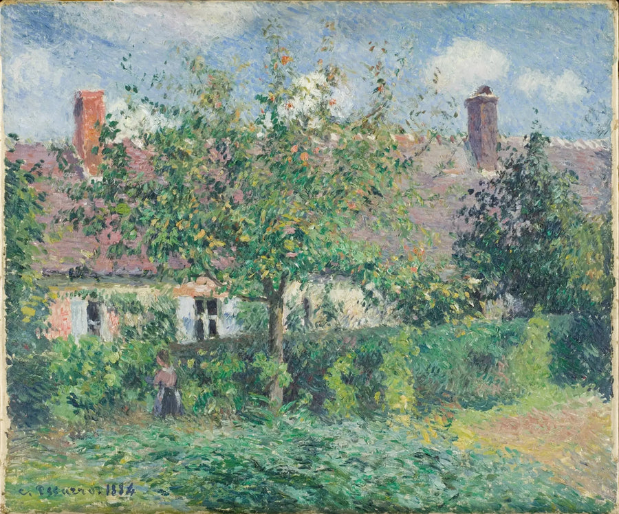 Vanhoja taloja Éragnyssä, Camille Pissarrolta, 1884 - Camille Pissarro