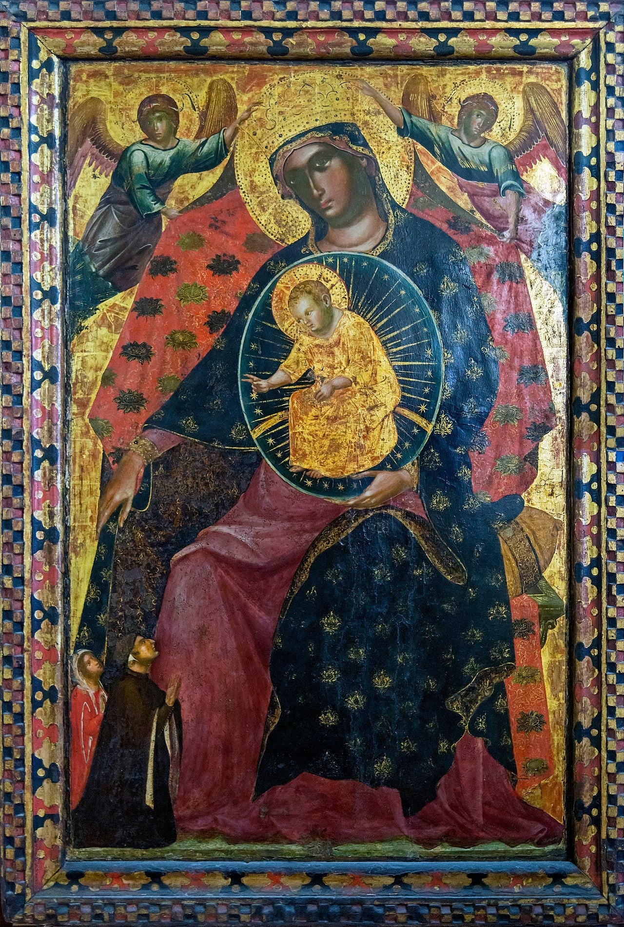 Vierge à enfant avec deux commanditaires - Paolo Veneziano - Alpha Reproduction