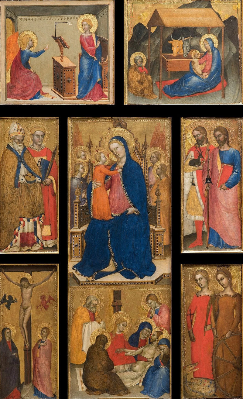 Neitsyt ja lapsi pyhimyksillä - Giovanni da Milano