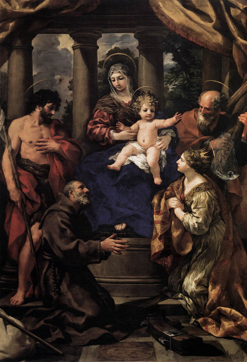 Neitsyt ja lapsi pyhimyksillä - Pietro da Cortona