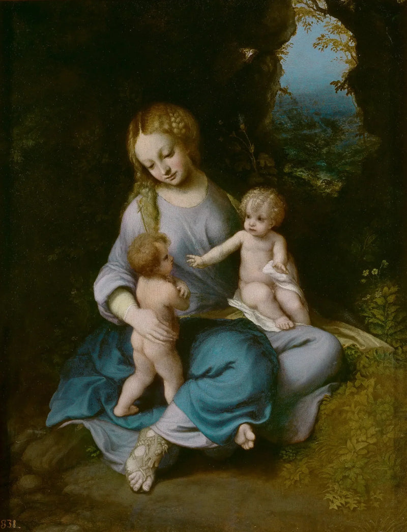 Neitsyt ja lapsi Jeesuksen kanssa - Antonio da Correggio