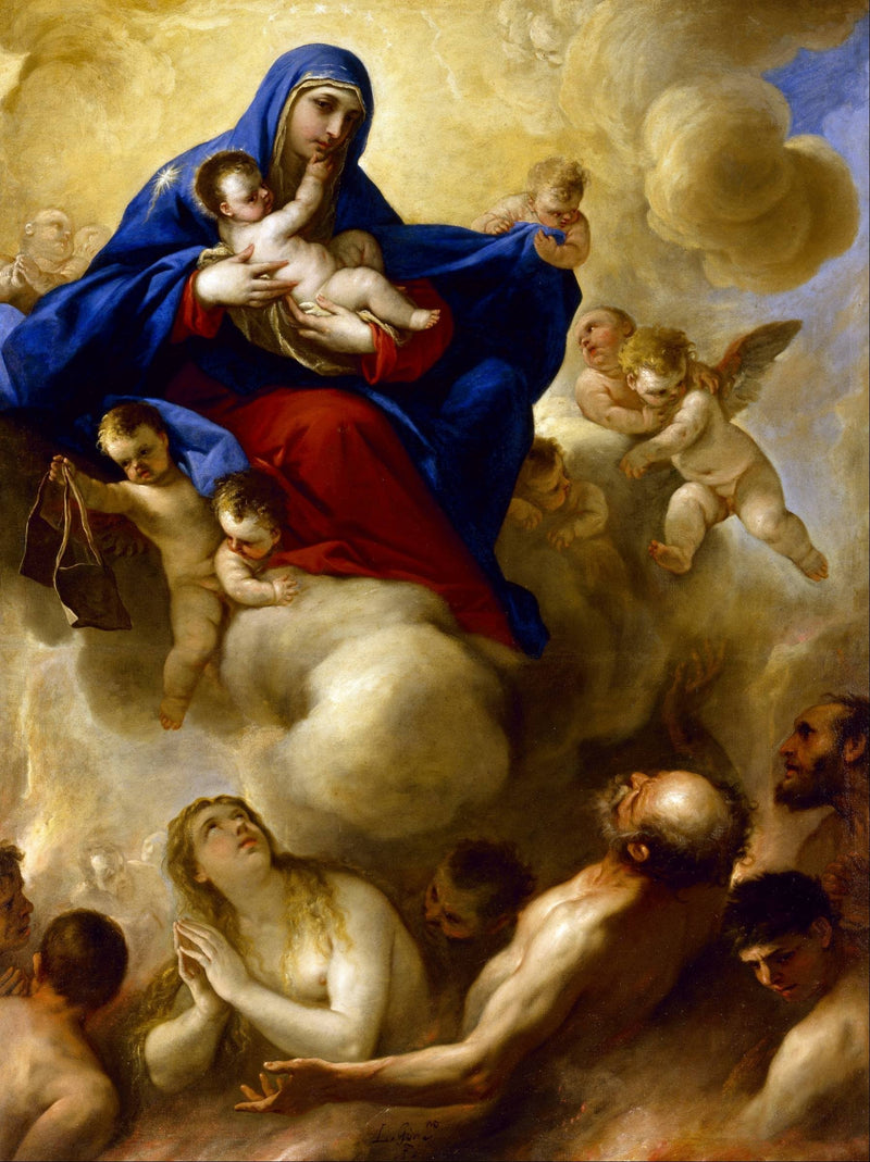 Neitsyt ja lapsi, kiitos puhdistuksen sieluista - Luca Giordano