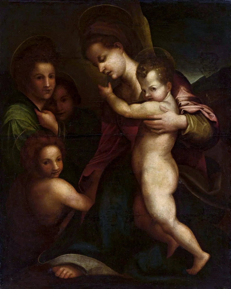 Neitsyt ja lapsi pyhimys Johannes Kastaja kanssa - Andrea del Sarto