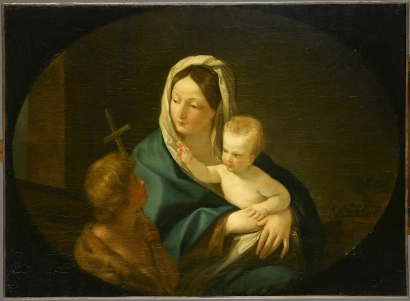 Neitsyt Jeesus-lapsen kanssa ja Johannes Kastajan kanssa - Guido Reni