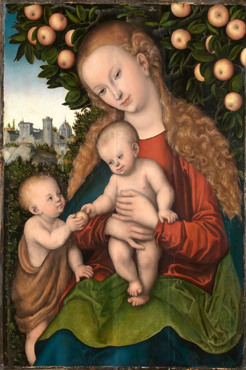 Neitsyt Jeesus-lapsen kanssa ja Pyhä Johannes - Lucas Cranach vanhempi