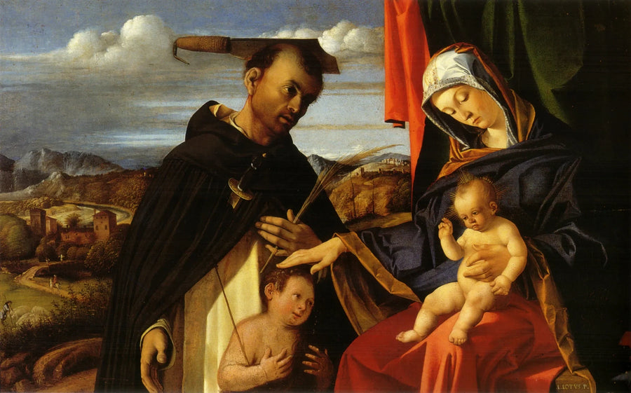 Neitsyt Jeesus-lapsen kanssa ja pyhimys Pietari - Lorenzo Lotto
