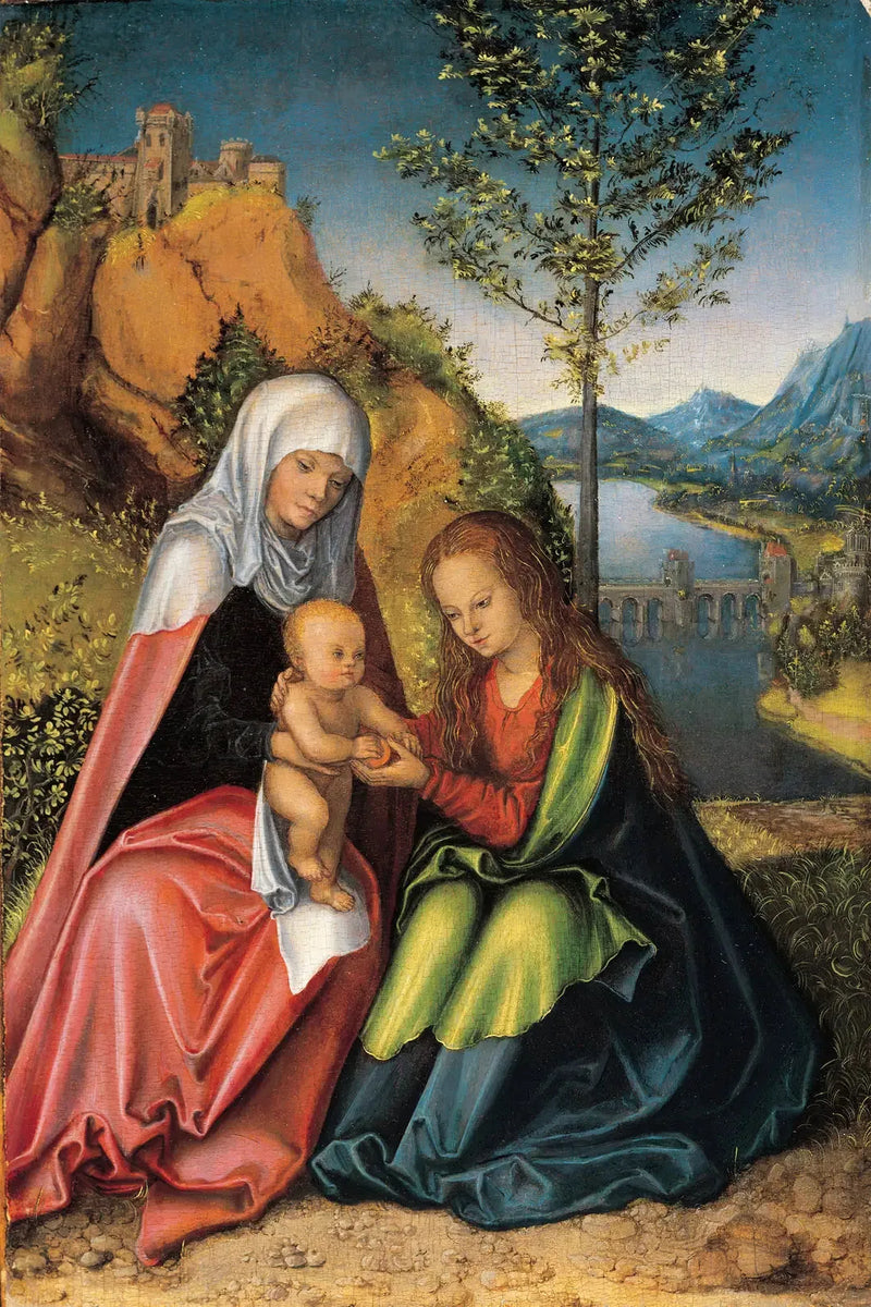 Neitsyt ja lapsi pyhän Annan kanssa - Lucas Cranach vanhempi