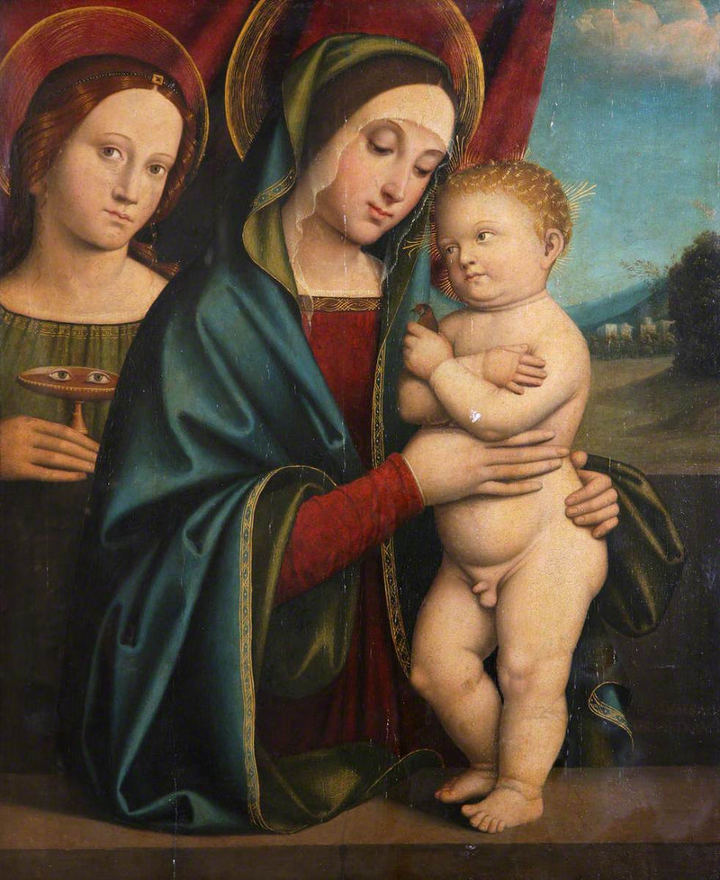 Neitsyt ja lapsi pyhimys Lucia kanssa - Francesco Francia