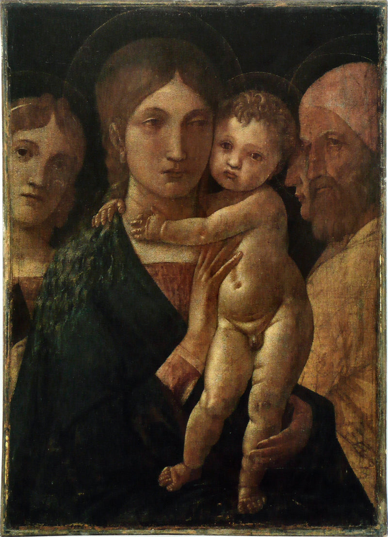 Neitsyt ja lapsi kolmessa pyhimyksessä - Andrea Mantegna
