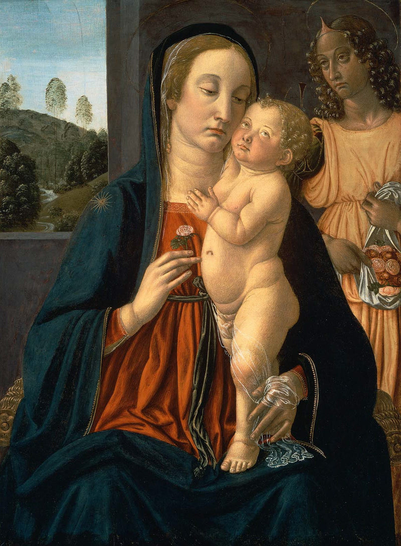 Neitsyt ja lapsi enkelin kanssa - Cosimo Rosselli