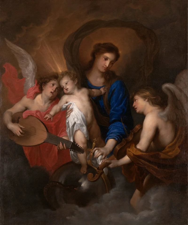 Neitsyt ja lapsi enkelin kanssa - Antoine van Dyck