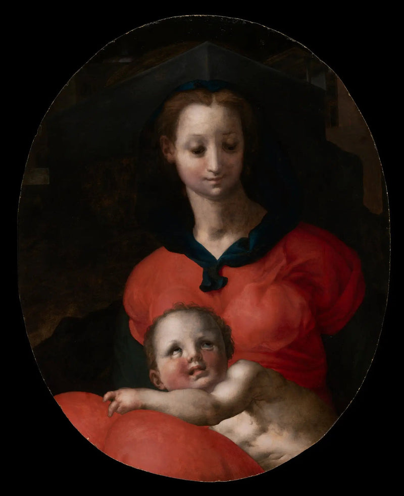 Neitsyt ja lapsi, tunnetaan nimellä Madonna del Libro - Pontormo
