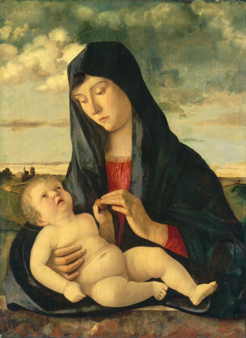 Neitsyt ja lapsi maisemassa - Giovanni Bellini