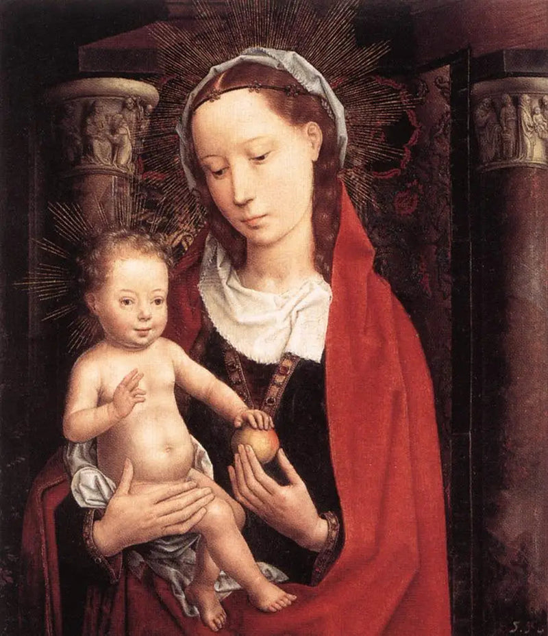 Neitsyt ja lapsi seisomassa - Hans Memling