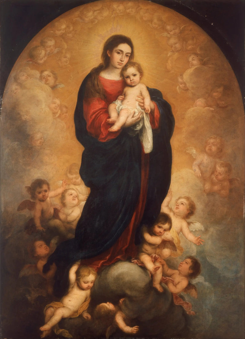 Neitsyt ja lapsi kirkossa - Bartolomé Esteban Murillo