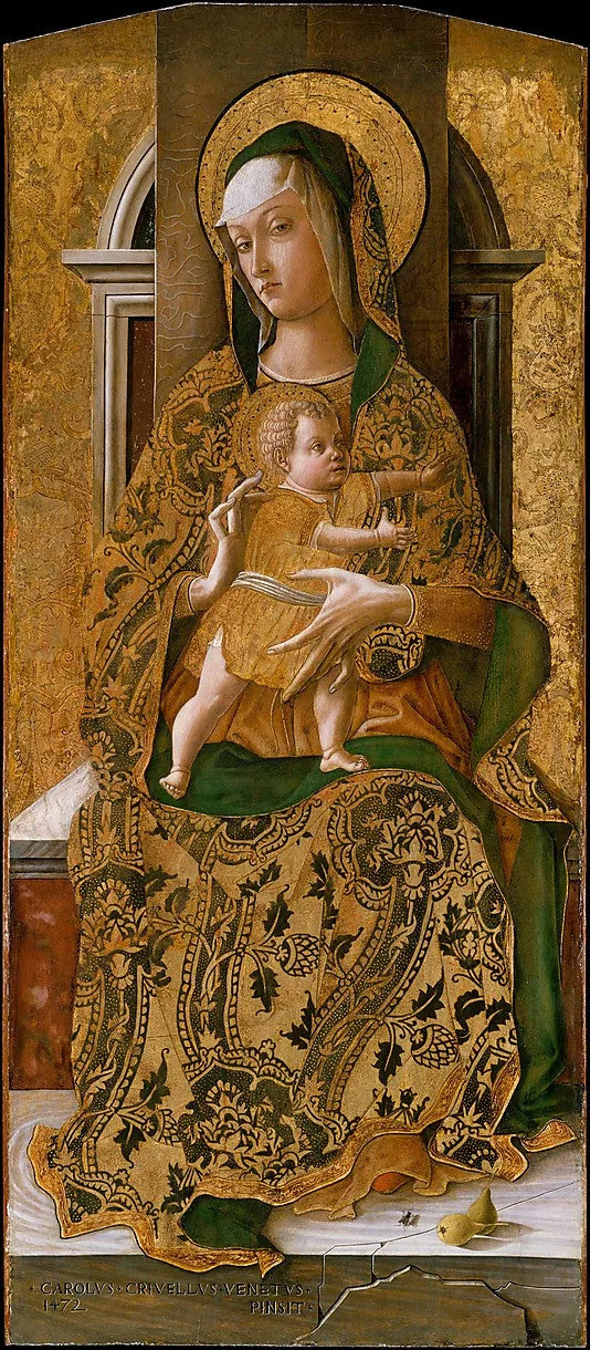 Neitsyt Jeesus-lapsen kanssa majesteetissa - Carlo Crivelli