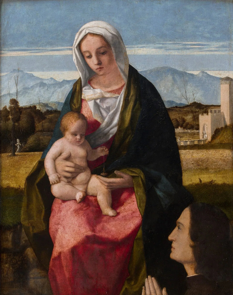 Neitsyt ja lapsi ja lahjoittaja - Giovanni Bellini