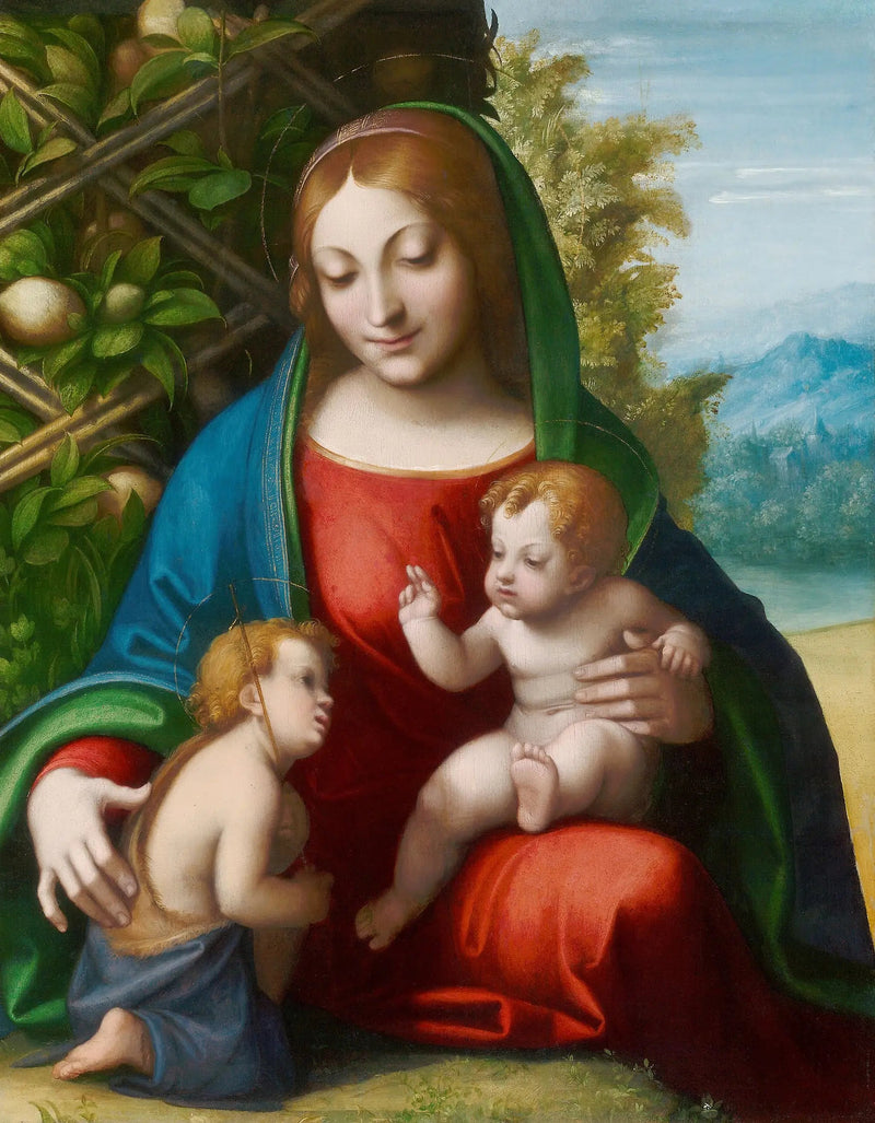 Neitsyt ja lapsi ja pyhä Johannes - Antonio da Correggio