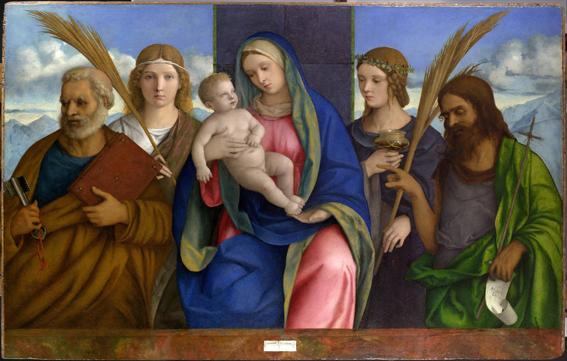 Neitsyt ja lapsi ja pyhimykset - Giovanni Bellini