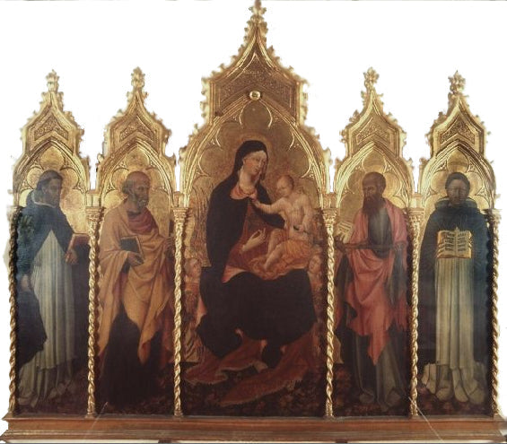 Neitsyt ja lapsi ja pyhimykset - Giovanni di Paolo