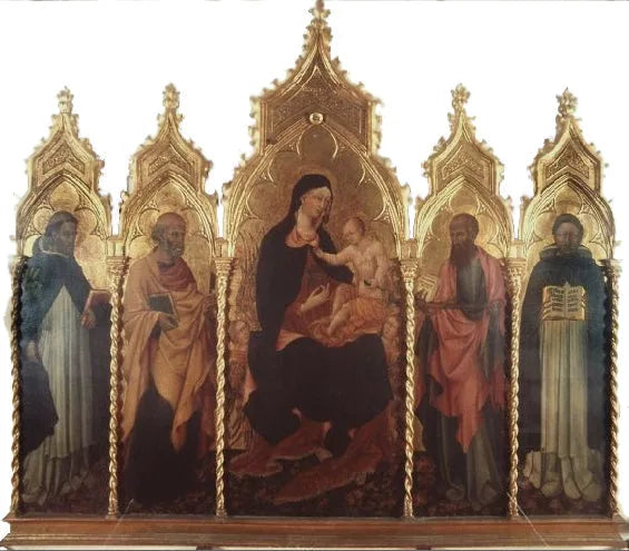 Neitsyt ja lapsi ja pyhimykset - Giovanni di Paolo