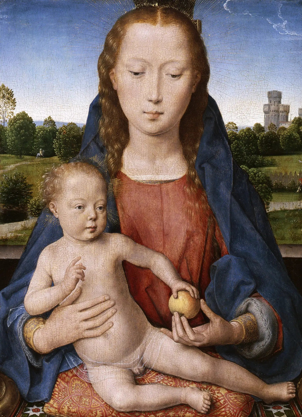 Vierge à l'Enfant - Hans Memling image 1 copie de tableau peinte à la main
