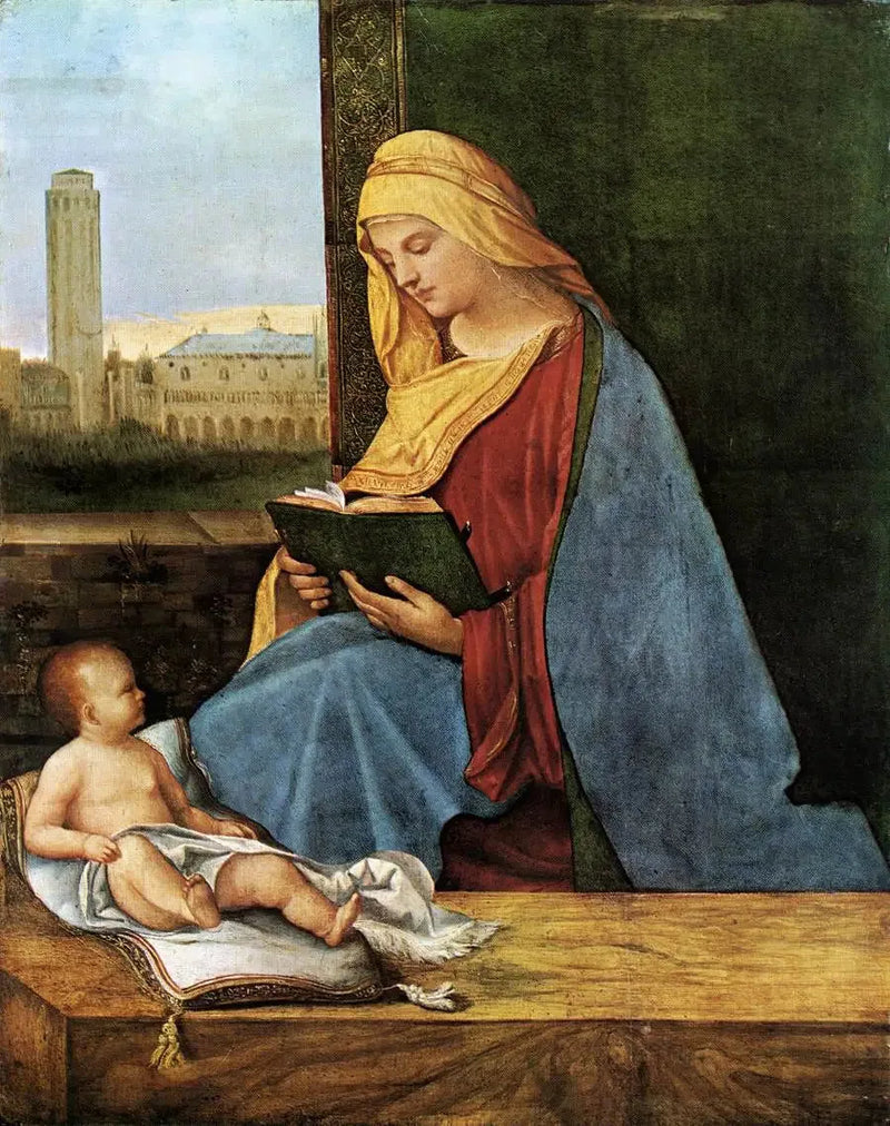 Neitsyt lapsen kanssa lukemassa - Giorgione