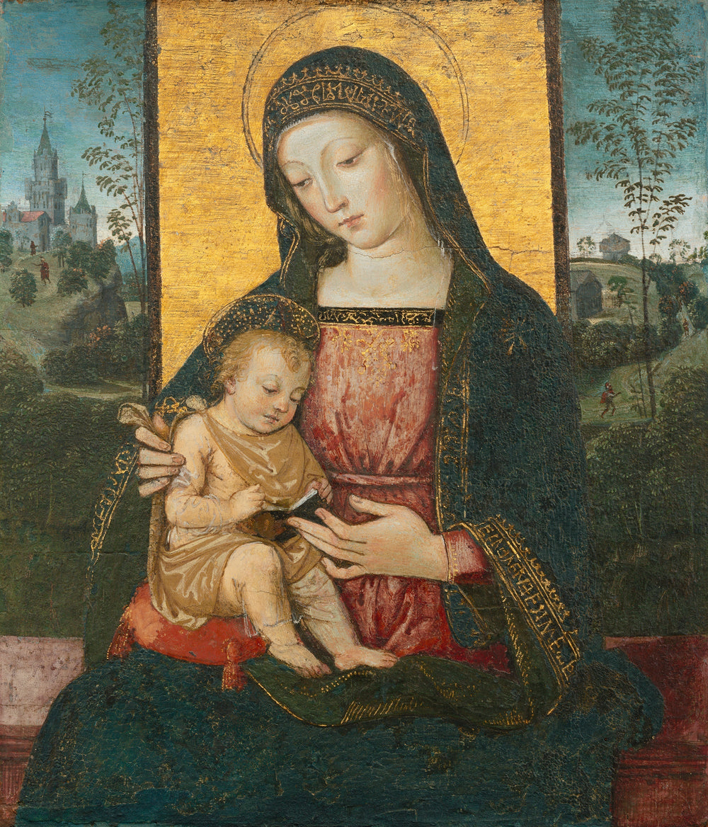 Vierge à l'Enfant - Pinturicchio image 1 copie de tableau peinte à la main