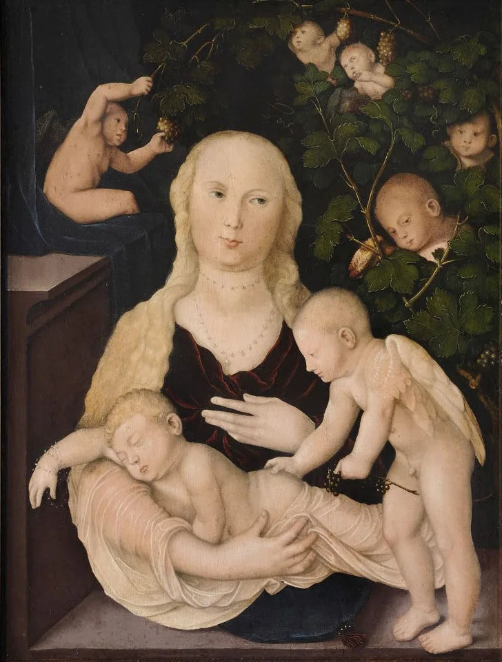 Neitsyt viiniköynnöksen kanssa - Hans Baldung Grien