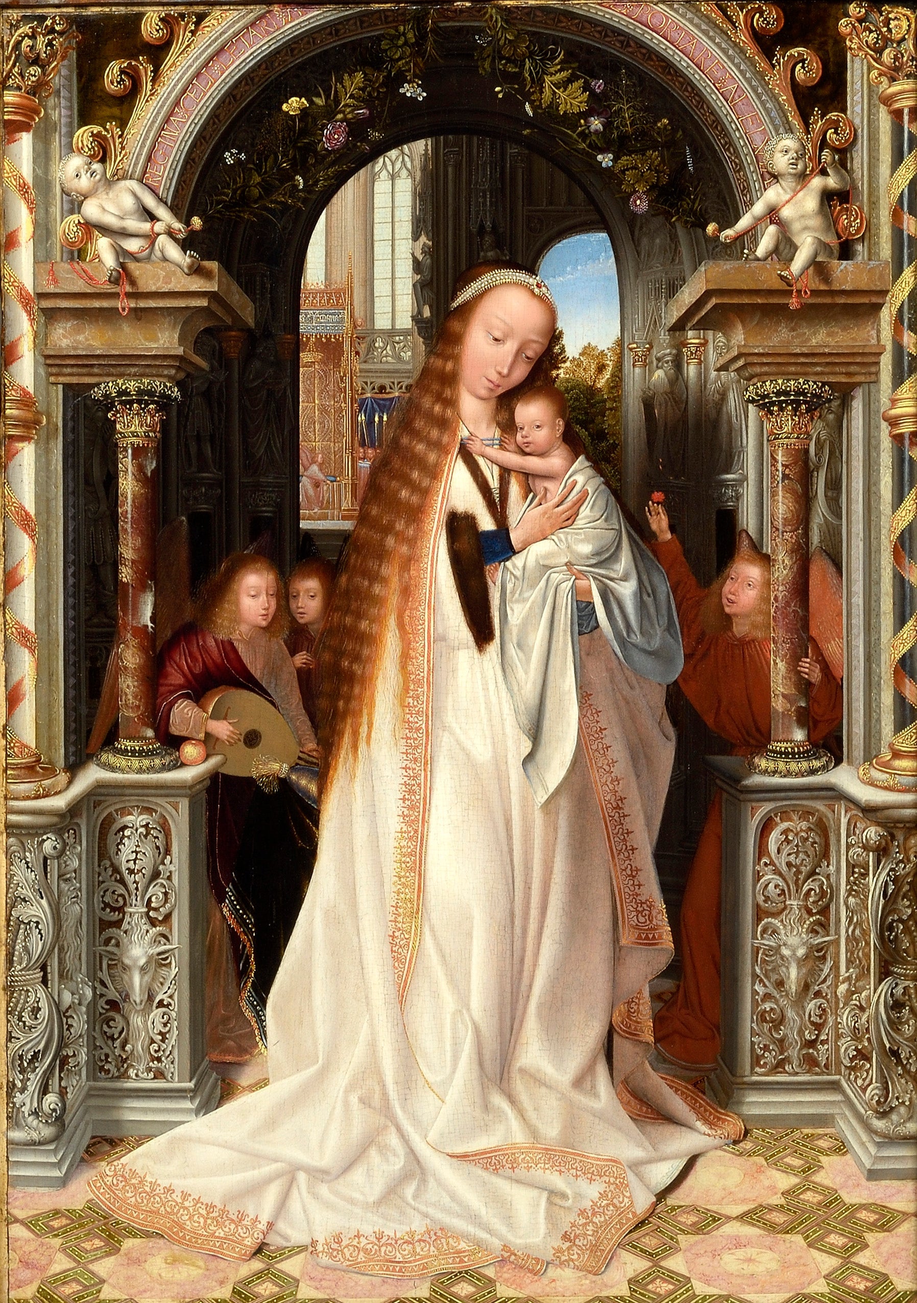 Vierge à l’Enfant entourée d’anges - Quentin Metsys - Alpha Reproduction