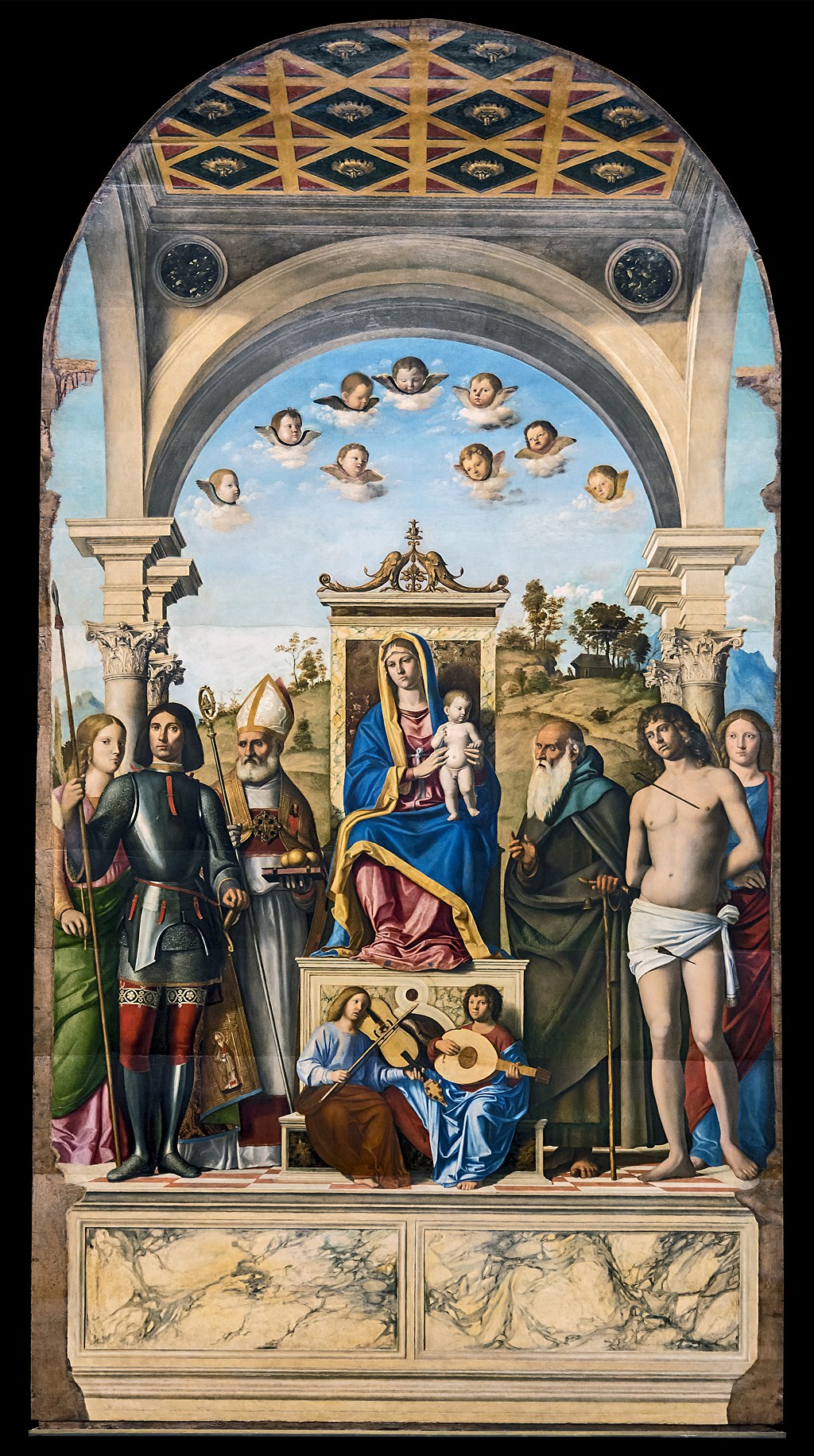 Vierge à l’Enfant intronisée avec les saints - Cima da Conegliano - Alpha Reproduction