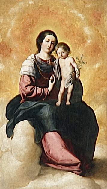 Rukouskruunun Neitsyt - Francisco de Zurbarán