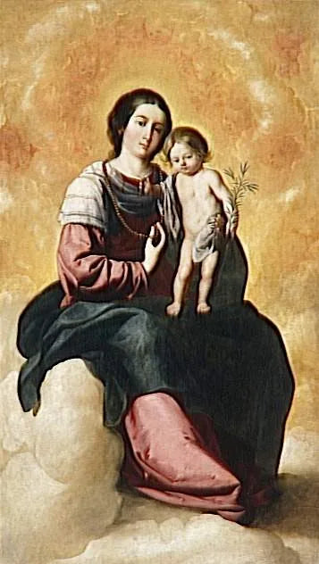 Rukouskruunun Neitsyt - Francisco de Zurbarán