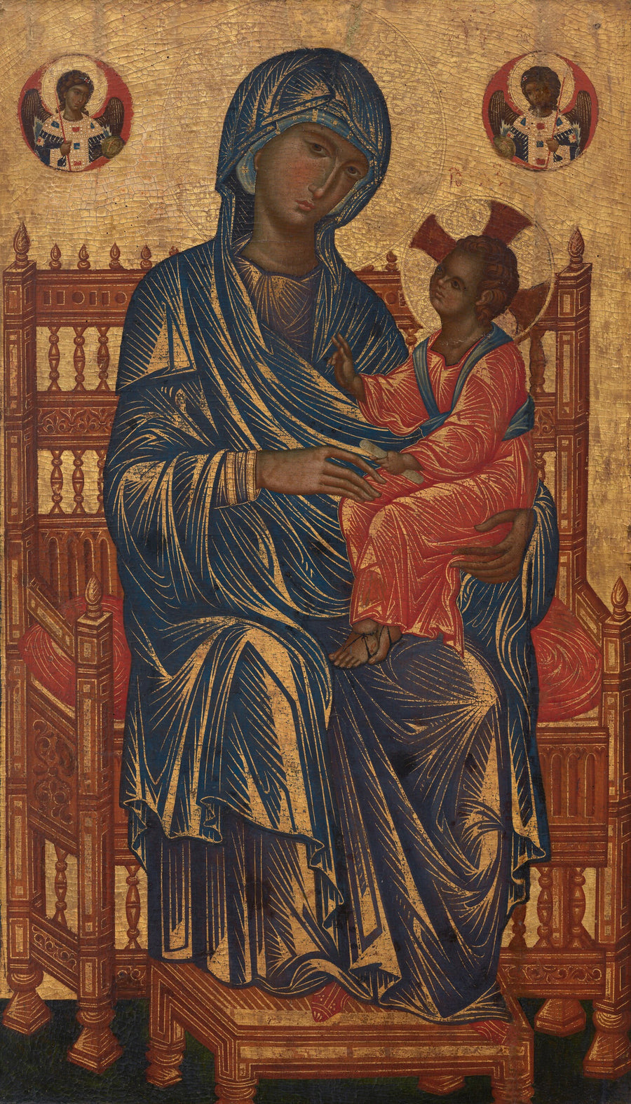 Vierge à l'Enfant intronisée - Byzantine 13th Century