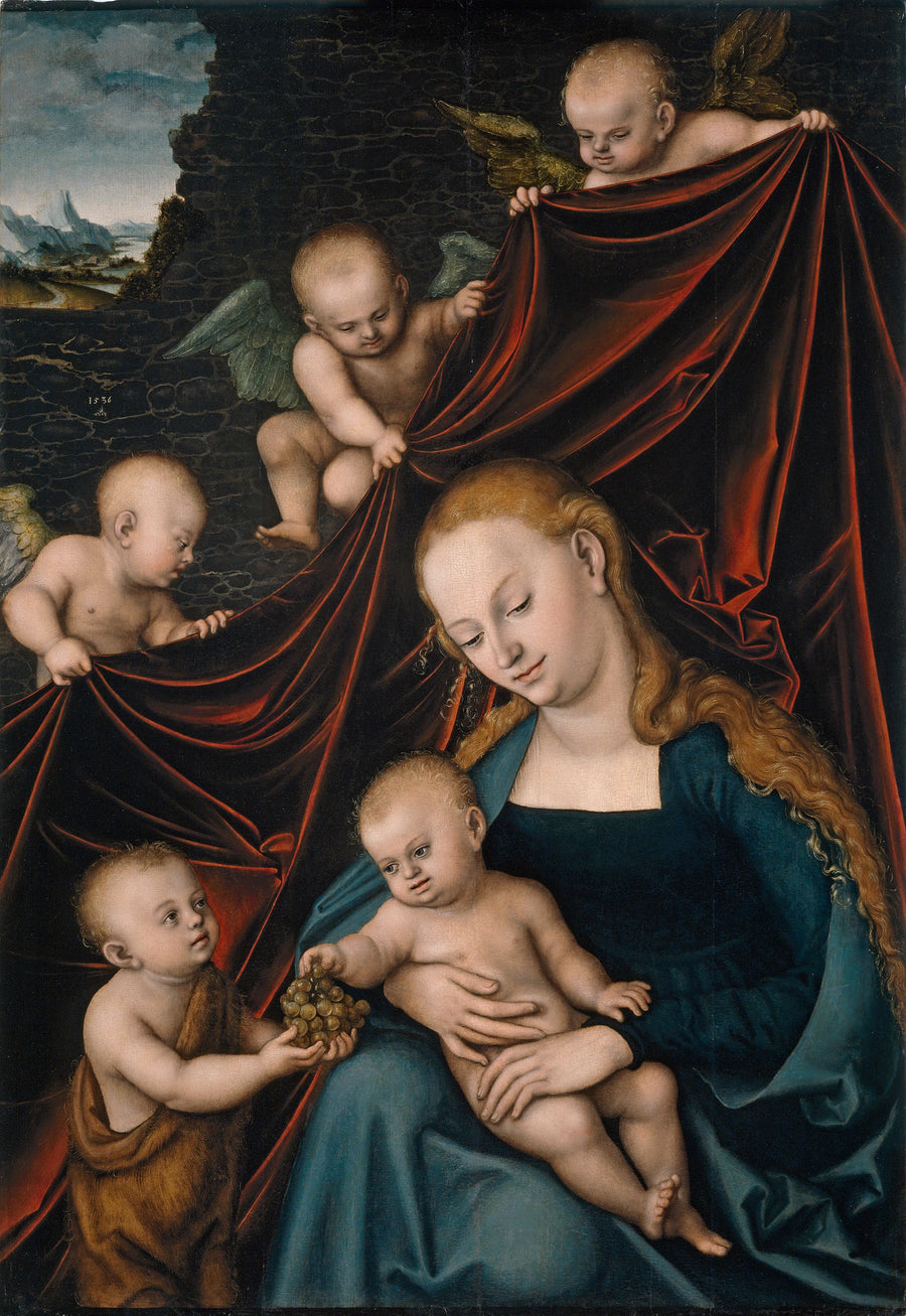 La Vierge à l'Enfant, Saint Jean et les Anges - Lucas Cranach l'Ancien