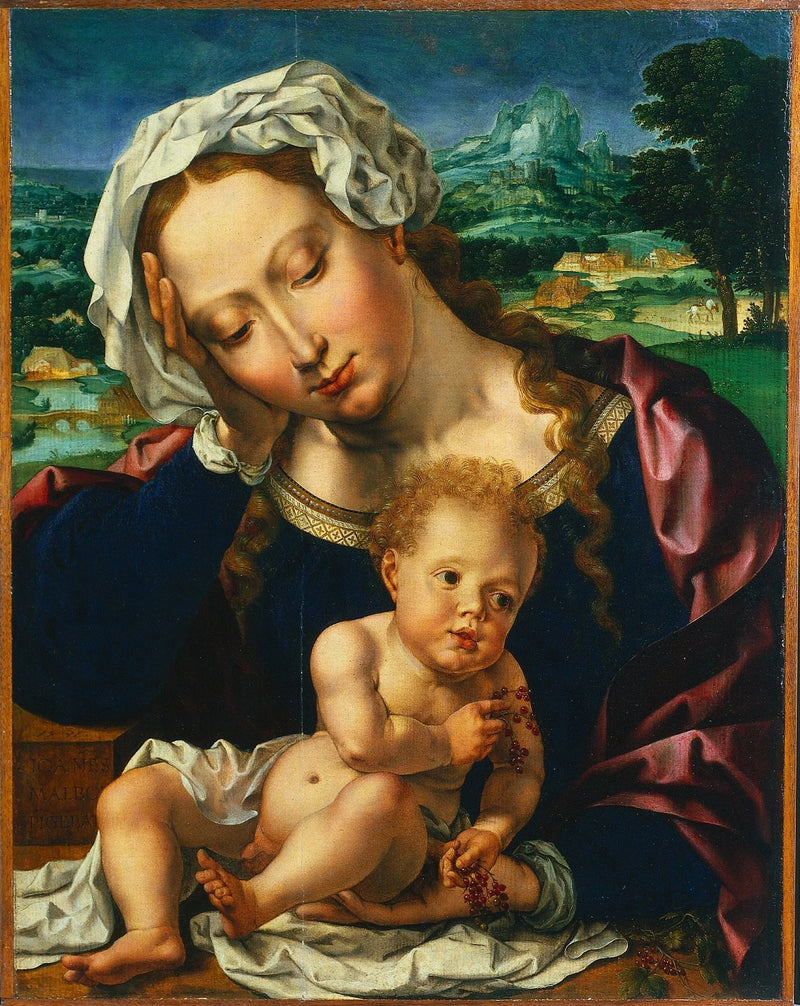 Neitsyt ja Vauva maisemassa - Jan Gossaert