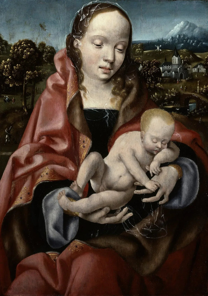 Neitsyt ja Nukkuva Jeesus - Joos van Cleve