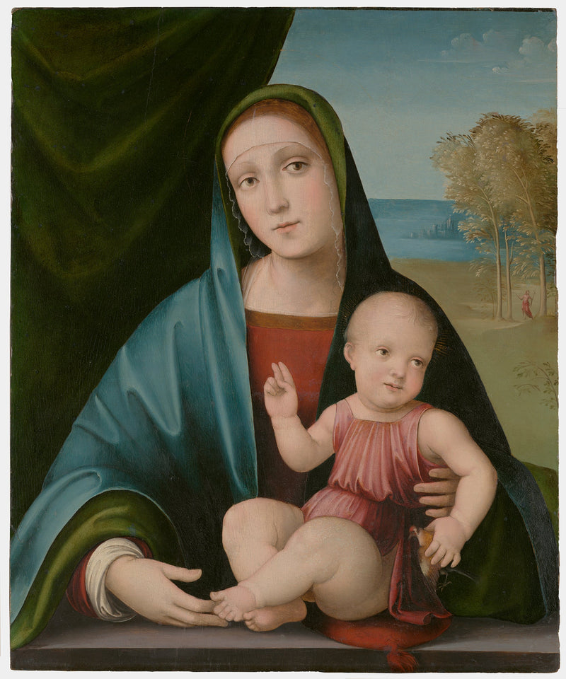 Neitsyt ja Vauva Parvekkeella - Francesco Francia