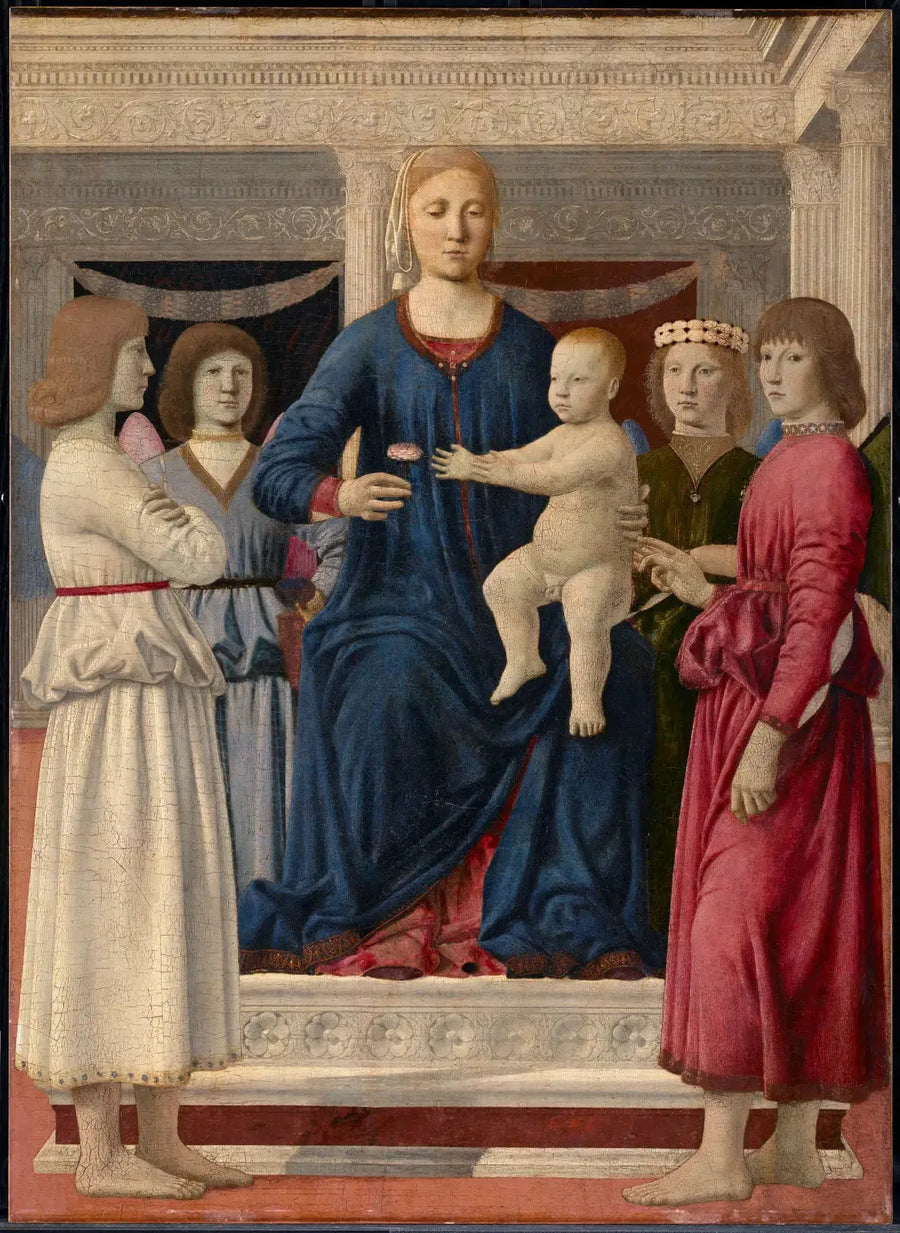 Neitsyt ja Vauva neljässä enkelissä - Piero della Francesca