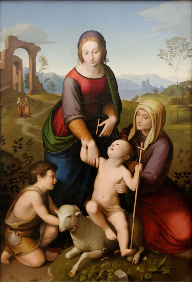 Neitsyt Maria, Pyhä Elisabeth, Jeesus, Johannes Kastaja - Johann Friedrich Overbeck