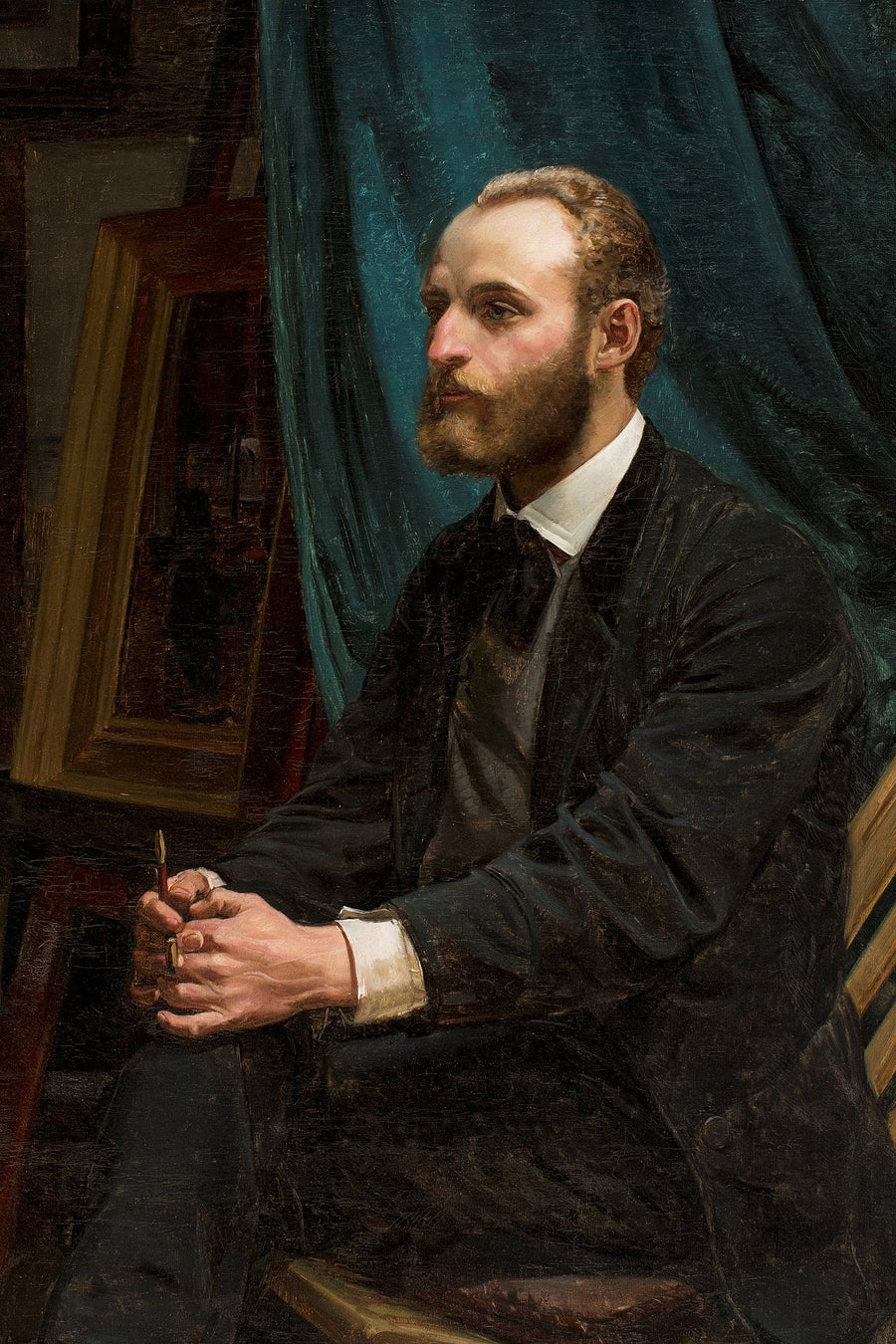 Viggo Johansen studiossaan - Michael Peter Ancher