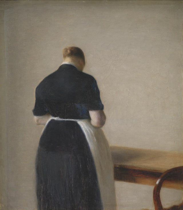 Nainen nähty takaapäin - Vilhelm Hammershøi
