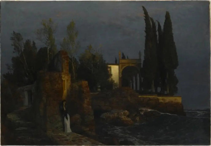 Rantamökki meren äärellä - Arnold Böcklin