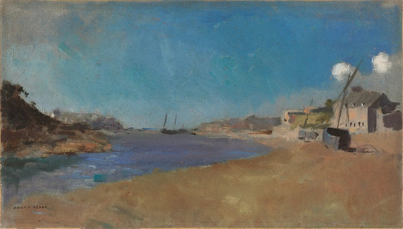 Kalastajakylä, Bretagna - Odilon Redon