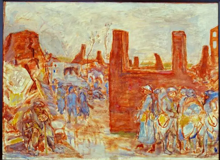 Raunioitunut kylä - Pierre Bonnard