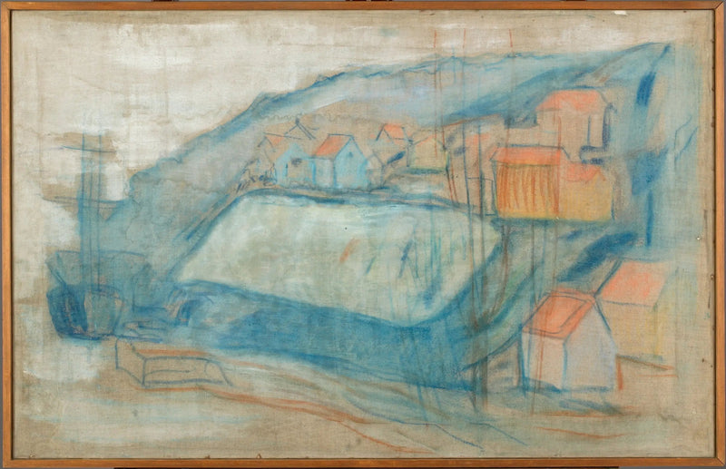 Kylä meren äärellä - Edvard Munch