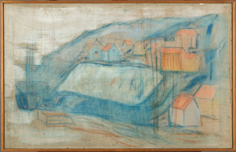 Kylä meren äärellä - Edvard Munch