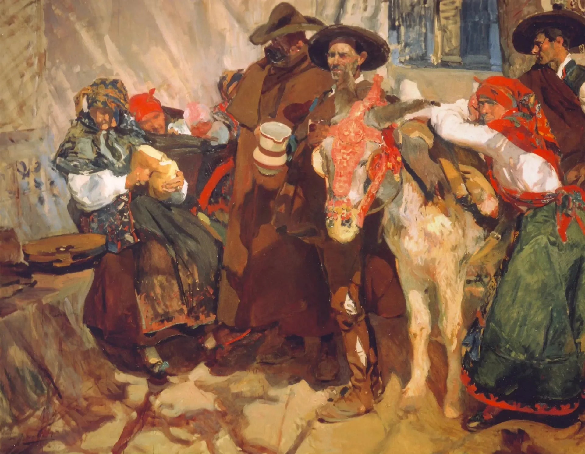 Villageois de Léon - Joaquín Sorolla image 1 copie de tableau peinte à la main