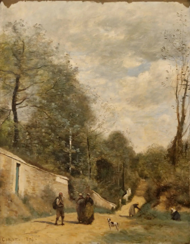 Ville-d'Avray, juna-aseman tie - Jean-Baptiste Camille Corot