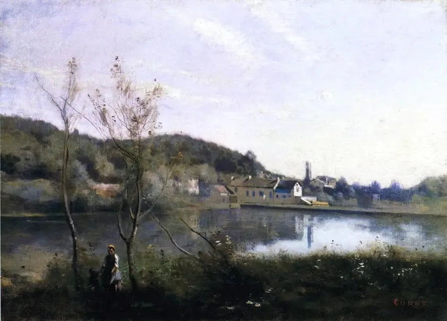 Ville-d'Avray, suuri lampi ja sen villat - Jean-Baptiste Camille Corot